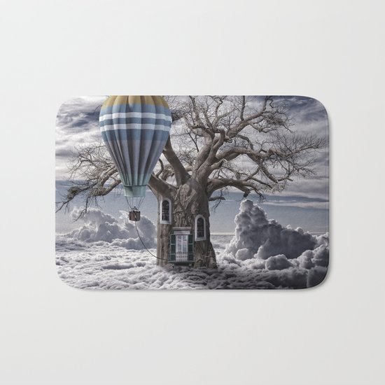 Home tree up in the clouds Bath Mat
