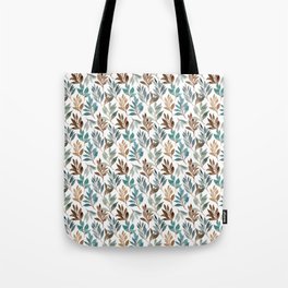 Watercolor Blue And Brown Feathers Collection Tote Bag