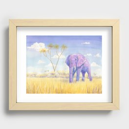 The elephant by Amélya Bernard Recessed Framed Print
