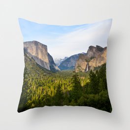Tunnel View Yosemite Throw Pillow