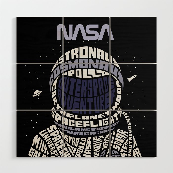 Nasa  Astronaut Wood Wall Art
