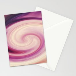 Pink, Beige, Red Abstract Hurricane Shape Design Stationery Card