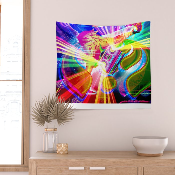 Speakerbox Bassnectar Art Wall Tapestry by Eric Sellers Art