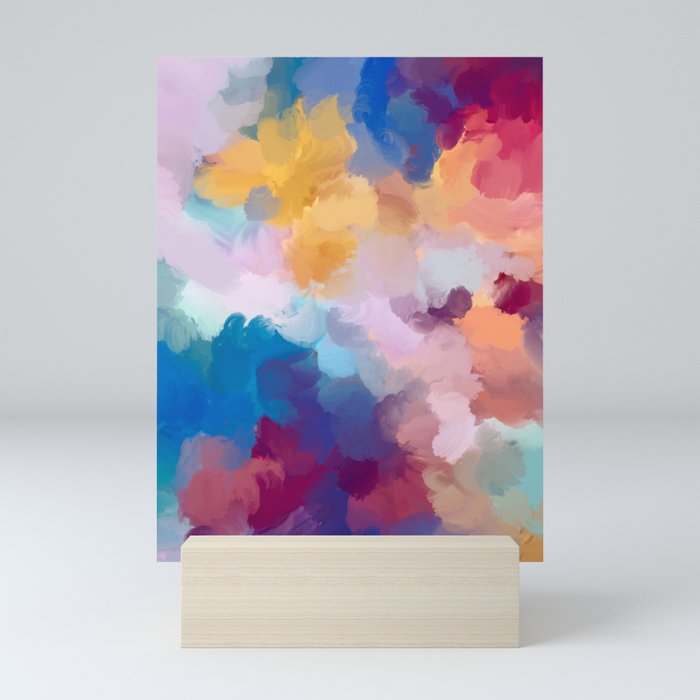 New Beginnings In Full Color | Abstract Texture Color Design Mini Art Print