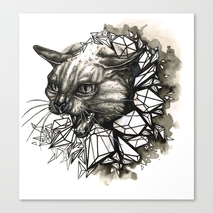 CRYSTAL CAT Canvas Print