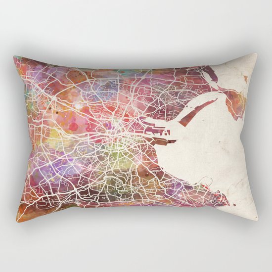 Dublin map Rectangular Pillow