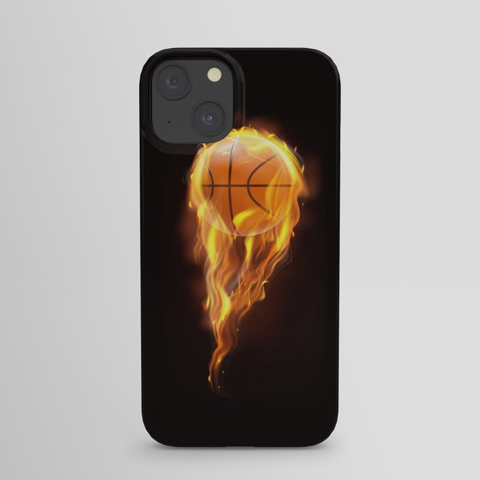 Basketball on fire. Basketball lovers gift. iPhone Case