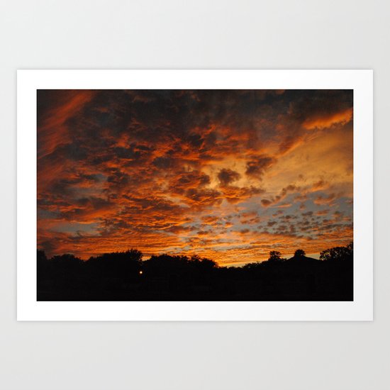 Cloudy Sunset Art Print