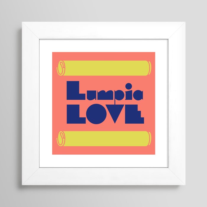 Lumpia Love Geometric Type Framed Art Print