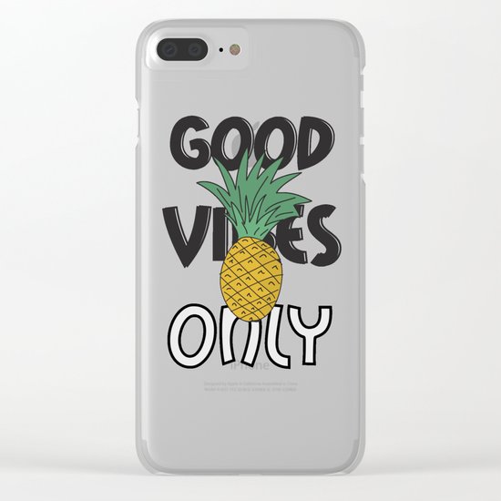 GOOD VIBES ONLY Clear iPhone Case