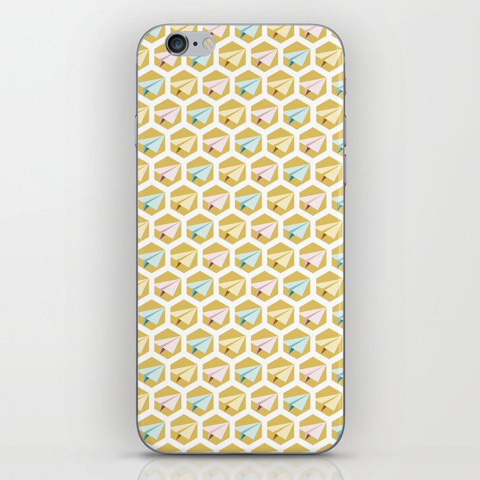 Yellow paper planes iPhone Skin