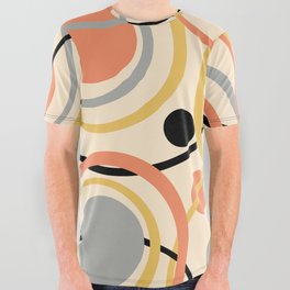 Retro Mid Century Modern Solar Rings 536 All Over Graphic Tee