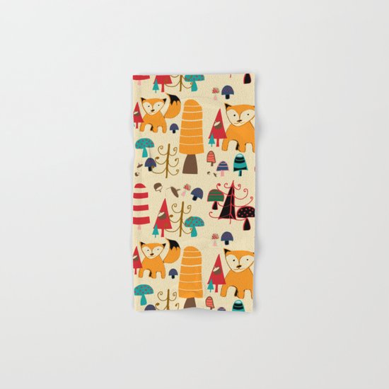woodland fox Hand & Bath Towel