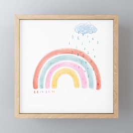 Rainbow after rain Framed Mini Art Print