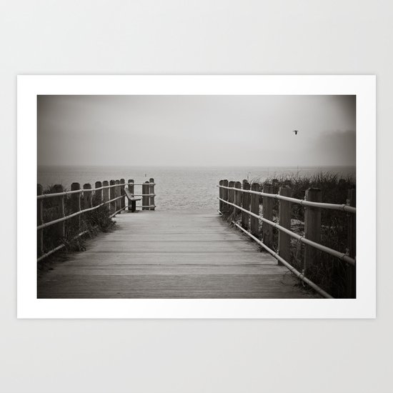 Lonely Beach Day Art Print