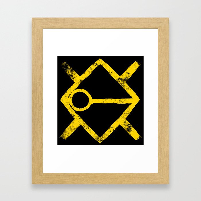 A Yellow Symbol Framed Art Print