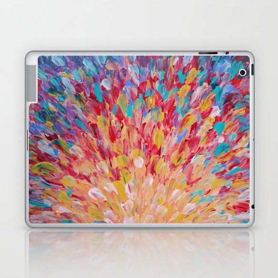 SPLASH - WOW Dash of Cheerful Color, Bold Water Waves Theme, Nature Lovers Modern Abstract Decor Laptop & iPad Skin