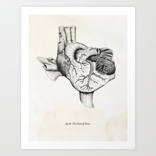 The Heart of Texas Art Print