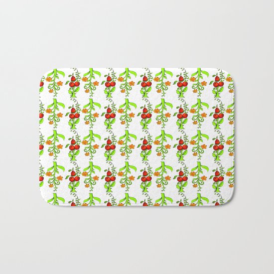 bright trees and fruits Bath Mat