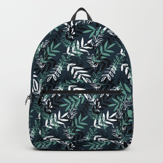 Blue Messy Leaves #society6 #decor #buyart Backpack