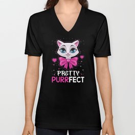 Pretty Purrfect V Neck T Shirt