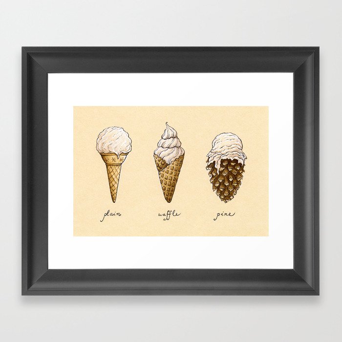 Ice Cream Cones Framed Art Print