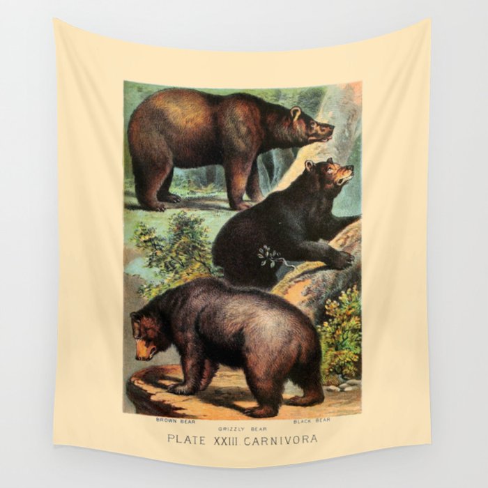 North American Bears Wall Tapestry