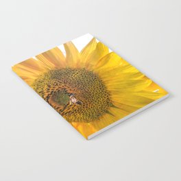 Bold Sunflower with Bee Notebook