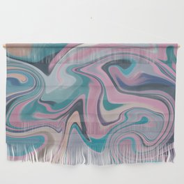 Purple and teal liquify marble Wall Hanging