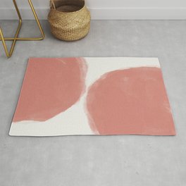 Terra Cotta Pink Shapes Area & Throw Rug
