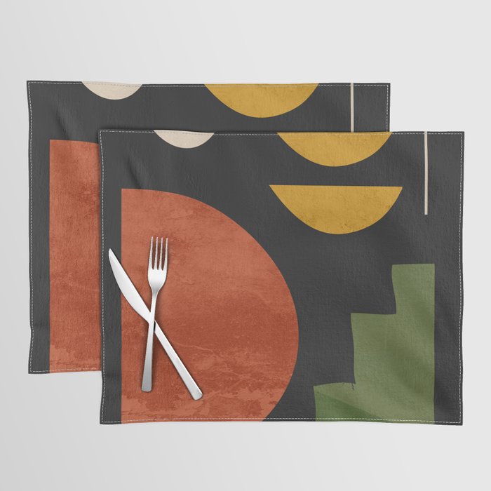 Modern Abstract Shapes 3 Placemat