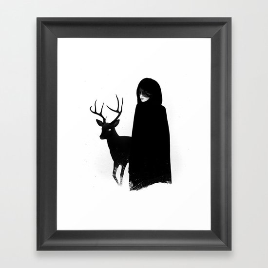Absentia in white Framed Art Print