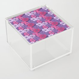 purple and pink poppy floral arrangements Acrylic Box