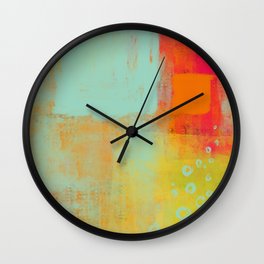 awash - abstract painting Wall Clock