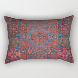 Antique Sumak Persian Kilim Rug - Bold, Colorful Vintage Traditional Turkish Carpet Print Rectangular Pillow