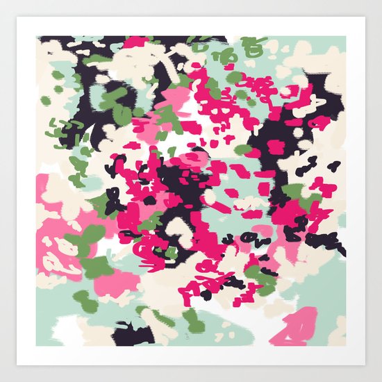 Cass - abstract minimal painting customized home decor original art by charlotte winter Art Print