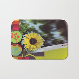 Neon Pallette Bath Mat | Trash, Rainbow, Collage, Summer, Yellow, Fly, Flying, Blue, Garbage, Recycle 