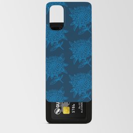 Elegant Flowers Floral Nature Blue Android Card Case
