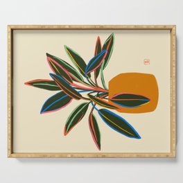 PLANT WITH COLOURFUL LEAVES  Serving Tray