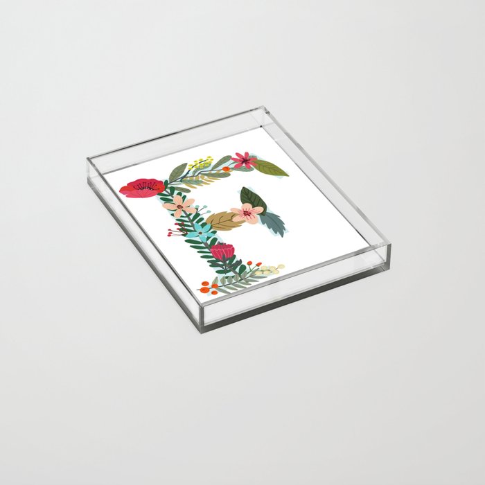 Monogram Letter F Acrylic Tray By Miacharro Society6