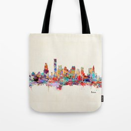 Boston city watercolor Tote Bag