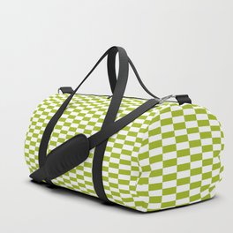 Retro Modern Japanese Tile Spring Green Duffle Bag