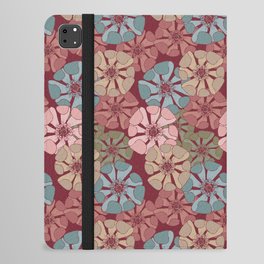 deep red and pink floral poppy arrangements iPad Folio Case