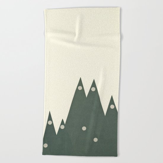Moonlit Peaks Beach Towel