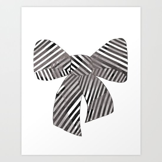 Watercolour Bow Art Print