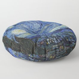 Starry Night by Vincent van Gogh Floor Pillow