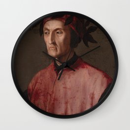 Portrait of the poet Dante Wall Clock
