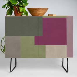 Atrorubens nature-inspired geometric color fields abstract Credenza