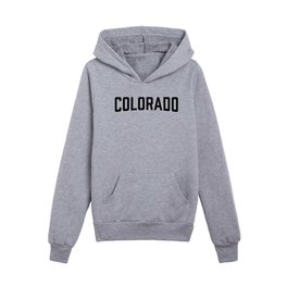 Colorado - Black Kids Pullover Hoodie