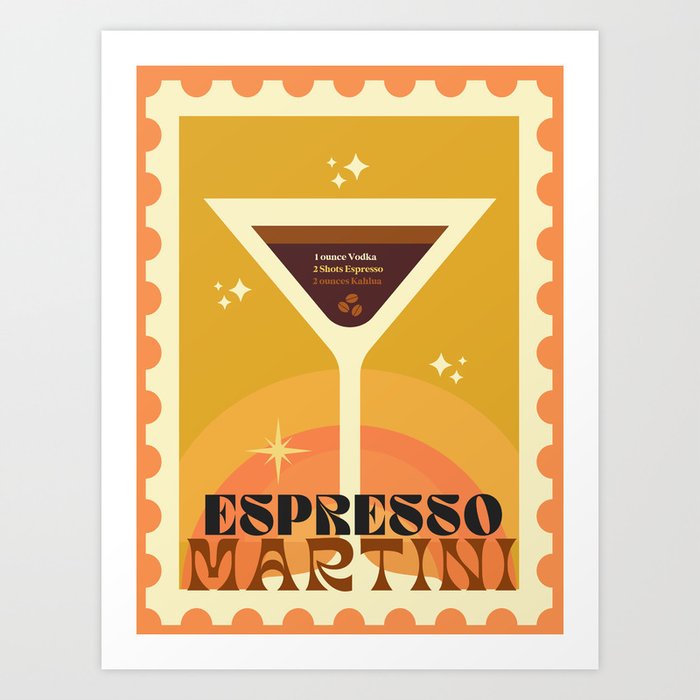 Espresso Martini Cocktail Art Print